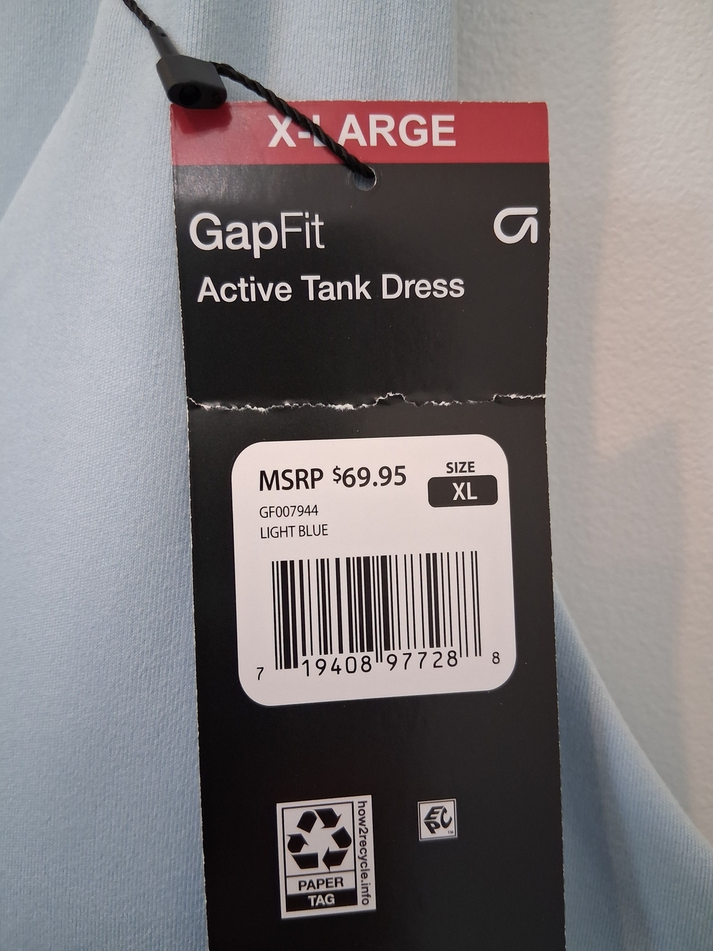 GAP Sky Blue Sleeveless V‑Neck Active Dress - Picture 8 of 14